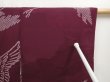 Photo7: 6928T09z440 Vintage Japanese Kimono Silk HAORI Flying crane Dull purple (7)