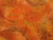 Photo4: 6928T10z570 Vintage Japanese Kimono Silk HAORI Flowers Dark orange (4)