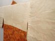 Photo7: 6928T10z570 Vintage Japanese Kimono Silk HAORI Flowers Dark orange (7)