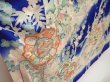 Photo3: 6928T11z1030  Japanese Kimono Silk FURISODE Plum blossom Oriental blue (3)