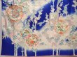 Photo5: 6928T11z1030  Japanese Kimono Silk FURISODE Plum blossom Oriental blue (5)