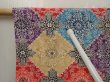 Photo5: 6929T03z610 Vintage Japanese Kimono Silk HAORI Flowers Red (5)