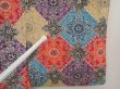 Photo7: 6929T03z610 Vintage Japanese Kimono Silk HAORI Flowers Red (7)