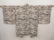 Photo1: 6929T04z480 Vintage Japanese Kimono Silk HAORI Wave Sand beige (1)