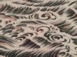 Photo4: 6929T04z480 Vintage Japanese Kimono Silk HAORI Wave Sand beige (4)