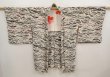 Photo5: 6929T04z480 Vintage Japanese Kimono Silk HAORI Wave Sand beige (5)
