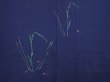 Photo3: 6929T05z590 Vintage Japanese Kimono Silk HAORI Plants Navy (3)