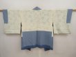 Photo7: 6929T06z560 Vintage Japanese Kimono Silk HAORI  Steel blue (7)