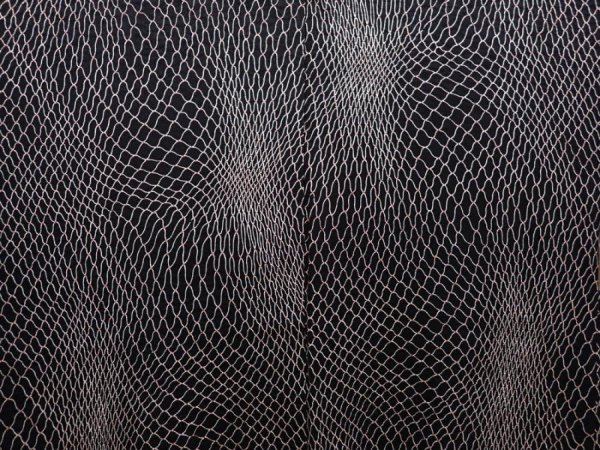 Photo3: 6929T08z430 Vintage Japanese Kimono Silk HAORI  Black (3)