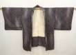 Photo5: 6929T08z430 Vintage Japanese Kimono Silk HAORI  Black (5)