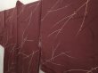 Photo2: 6929T09z600 Vintage Japanese Kimono Silk HAORI  Dark grape-Brown (2)