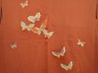 Photo3: 6929T11z580 Vintage Japanese Kimono Silk HAORI Butterfly Orange-Brown (3)