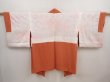 Photo6: 6929T11z580 Vintage Japanese Kimono Silk HAORI Butterfly Orange-Brown (6)