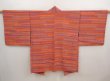Photo1: 6929T12z640 Vintage Japanese Kimono Silk HAORI  Orange-Brown (1)