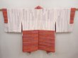 Photo6: 6929T12z640 Vintage Japanese Kimono Silk HAORI  Orange-Brown (6)