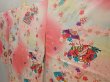 Photo2: 6929T13z740 Vintage Japanese Kimono Silk Girl's  Folding fan Red-Pink (2)