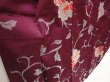 Photo3: 6929T14z730 Antique Japanese Kimono Silk OMESHI Flower Dark grape (3)