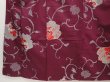 Photo4: 6929T14z730 Antique Japanese Kimono Silk OMESHI Flower Dark grape (4)
