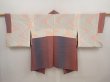 Photo6: 6930T02z550 Vintage Japanese Kimono Silk HAORI  Coral pink (6)