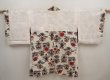 Photo7: 6930T04z380 Vintage Japanese Kimono Silk MEISEN HAORI Flowers Off-white (7)
