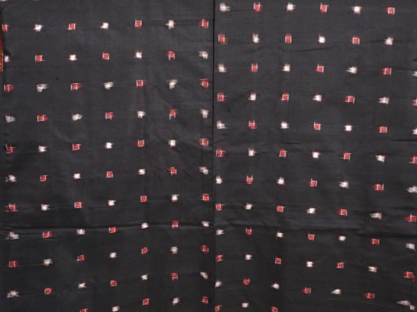 Photo3: 6930T06z360 Vintage Japanese Kimono Silk MEISEN HAORI Dot Black (3)
