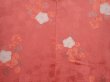Photo3: 6930T07z520 Vintage Japanese Kimono Silk HAORI Camellia Red-Pink (3)