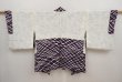 Photo6: 6930T08z520 Vintage Japanese Kimono Silk HAORI  Dark purple (6)