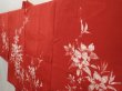 Photo2: 6930T09z520 Vintage Japanese Kimono Silk HAORI Flower Dark red (2)