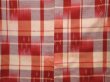 Photo5: 6930T11z790 Vintage Japanese Kimono Silk TSUMUGI  Dull red (5)