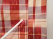 Photo7: 6930T11z790 Vintage Japanese Kimono Silk TSUMUGI  Dull red (7)