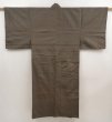 Photo1: 6930T12z690 Vintage Japanese Kimono Silk Men's   Olive-Brown (1)