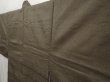 Photo2: 6930T12z690 Vintage Japanese Kimono Silk Men's   Olive-Brown (2)
