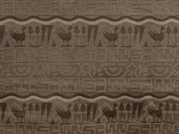 Photo4: 6930T12z690 Vintage Japanese Kimono Silk Men's   Olive-Brown (4)