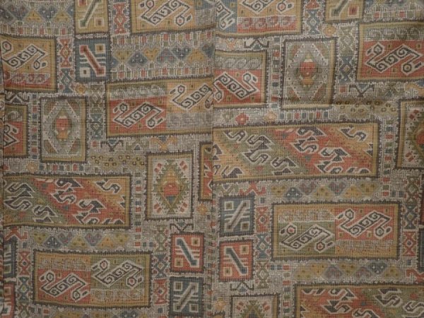 Photo5: 6930T14z800 Vintage Japanese Kimono Silk TSUMUGI  Champagne (5)