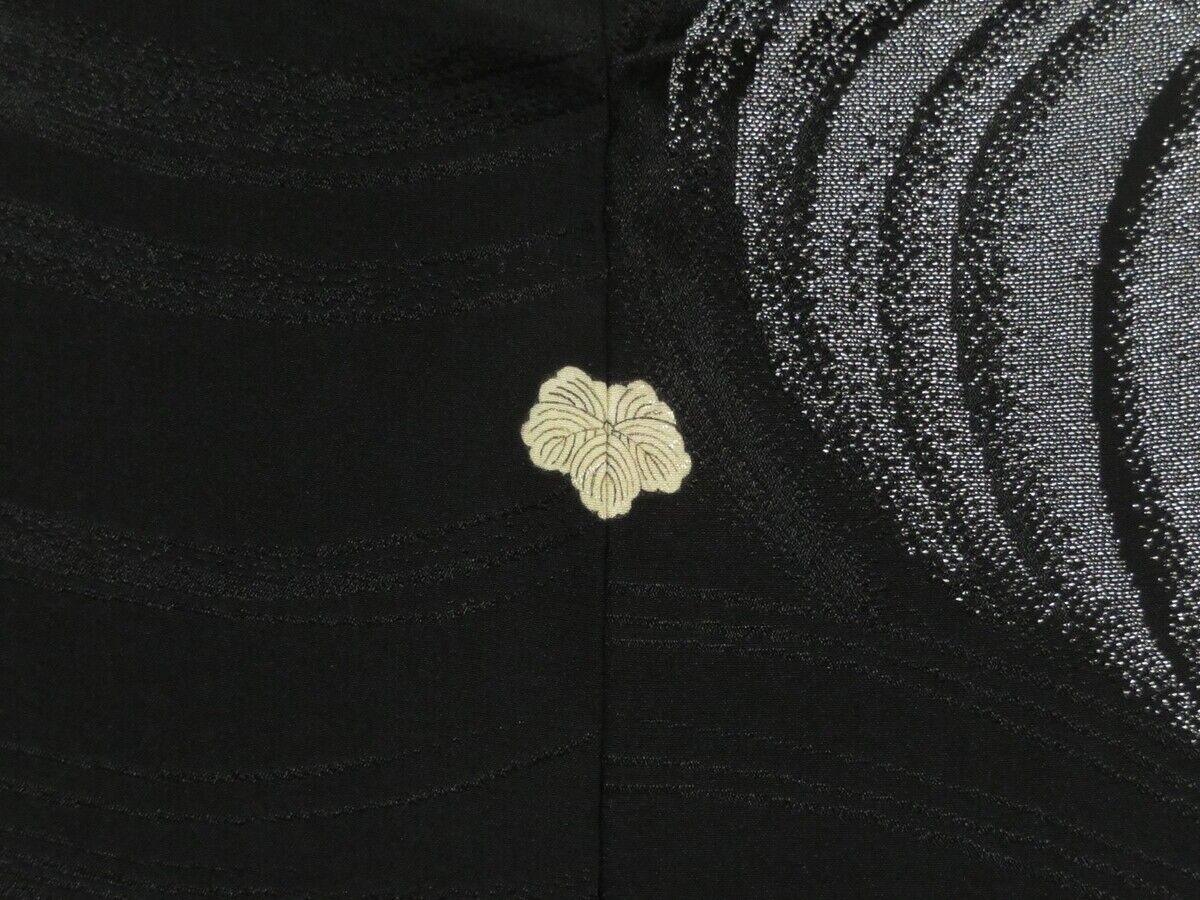 1424i05z580-vintage-japanese-kimono-silk-haori-black-ripple-kyoutokiyou