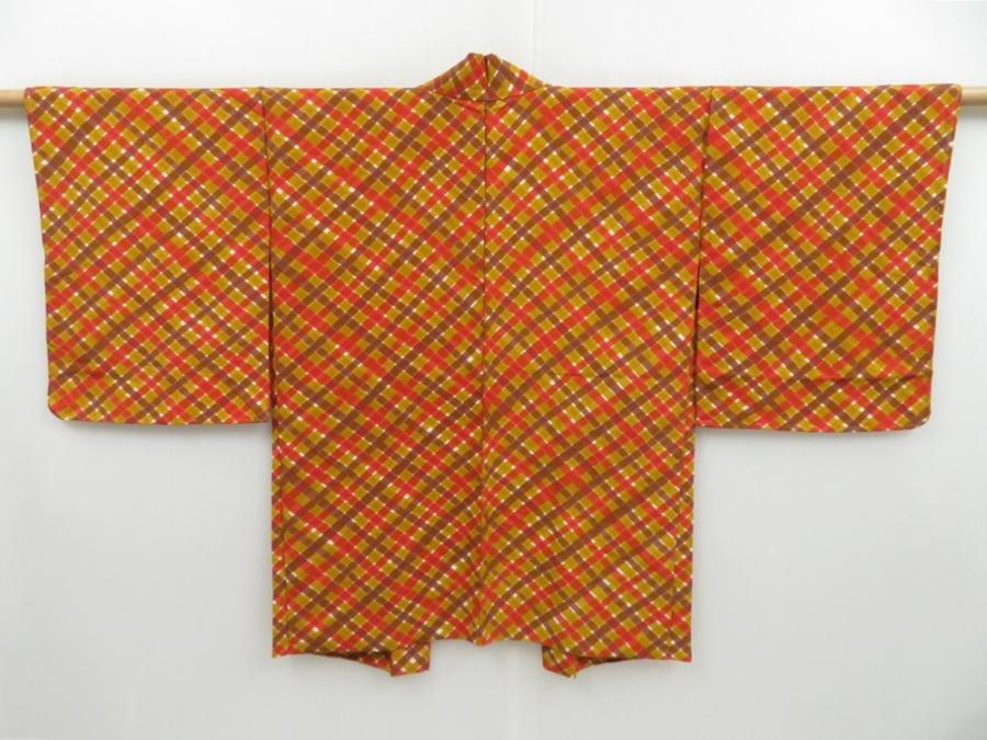 3223T04z570 Japanese Kimono Silk HAORI Yellow ochre - kyoutokiyou