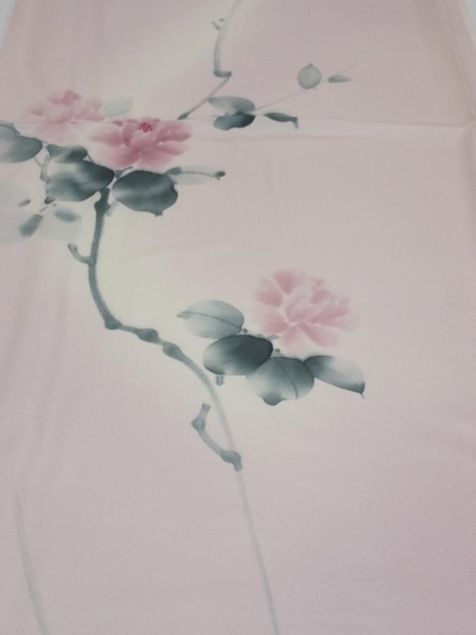 2Q01z60  Japanese Kimono Silk  FABRIC Flower [object Object] 44.9x14.8