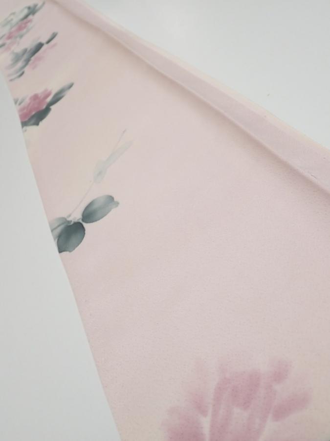 2Q07z40  Japanese Kimono Silk  FABRIC Flower [object Object] 59.8x7.5